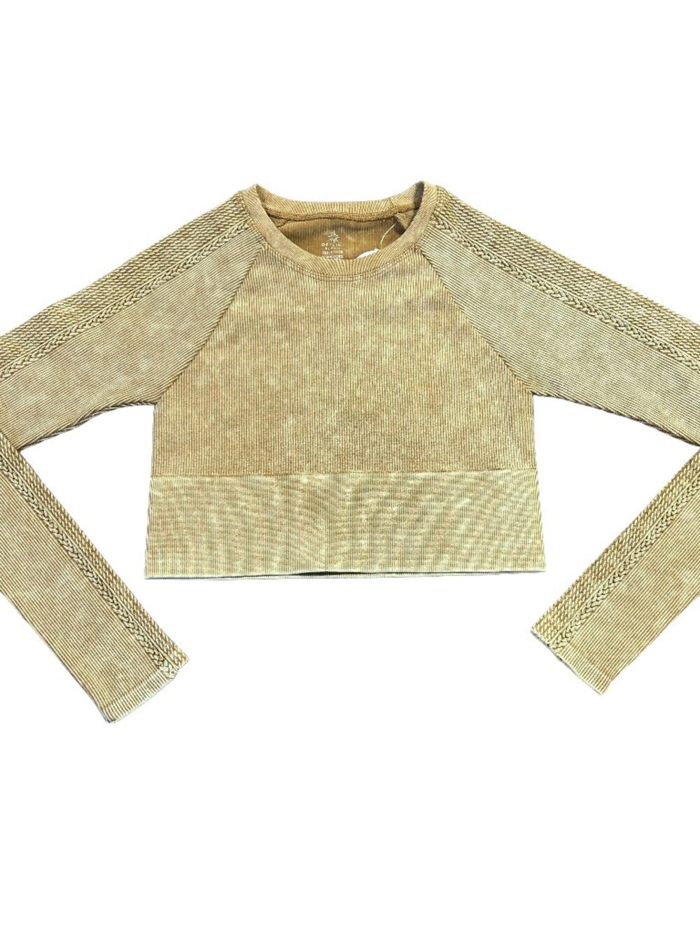 NWT OFFLINE by Aerie Seamless Ribbed Crop Top Womens XS Tan